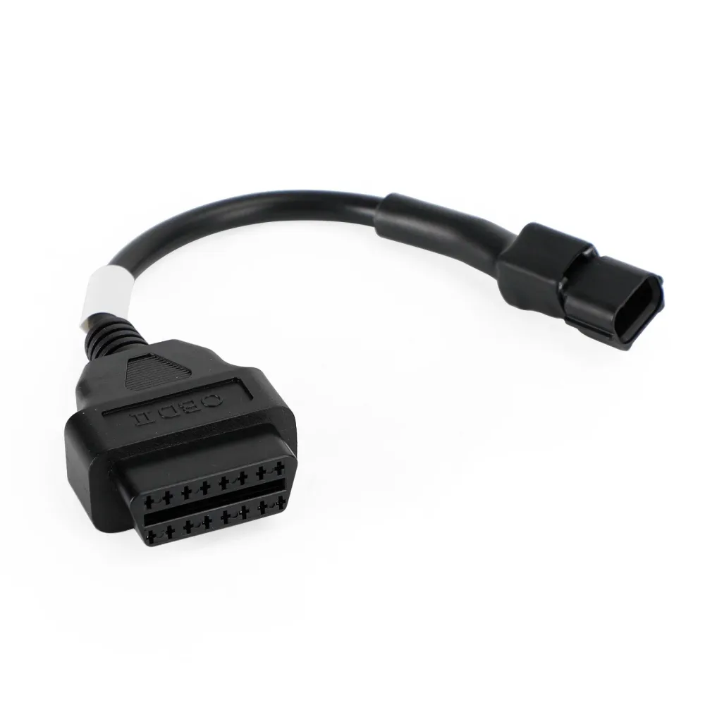 Motorsykkel 3 -pinne til 16 pin OBD -adapter OBD2 Diagnostisk kabelkontakt Kymco