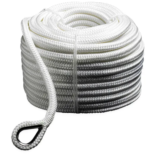 Robline, Ankertau med bly & kovs 16mm Hvit 50m, 3700 kg