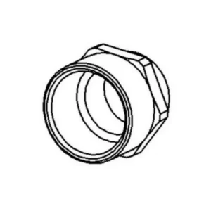 Overgangsring messing M16-NPT1/2