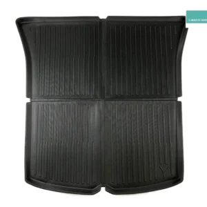 Tesla Model Y bagasjerom allværs beskyttelsesmatte - stripedesign - bagasjeromsmatte Hexolon