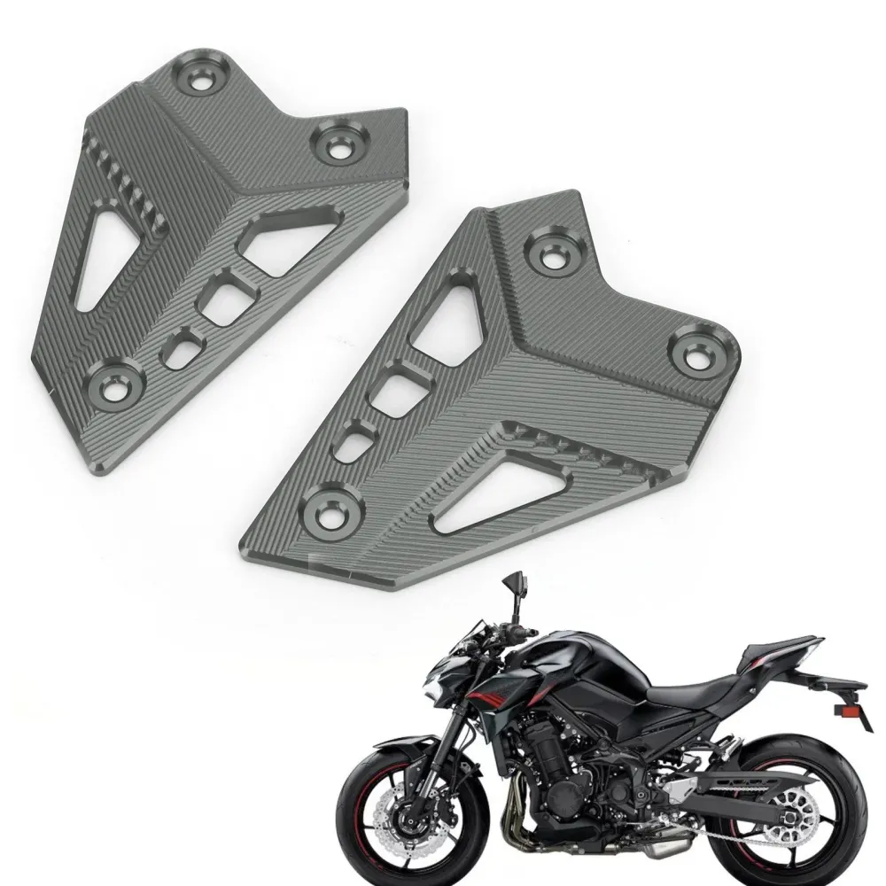 CNC aluminiumhælvakter baksettplater passer Kawasaki Z900 ZR900 2017-2020 generisk