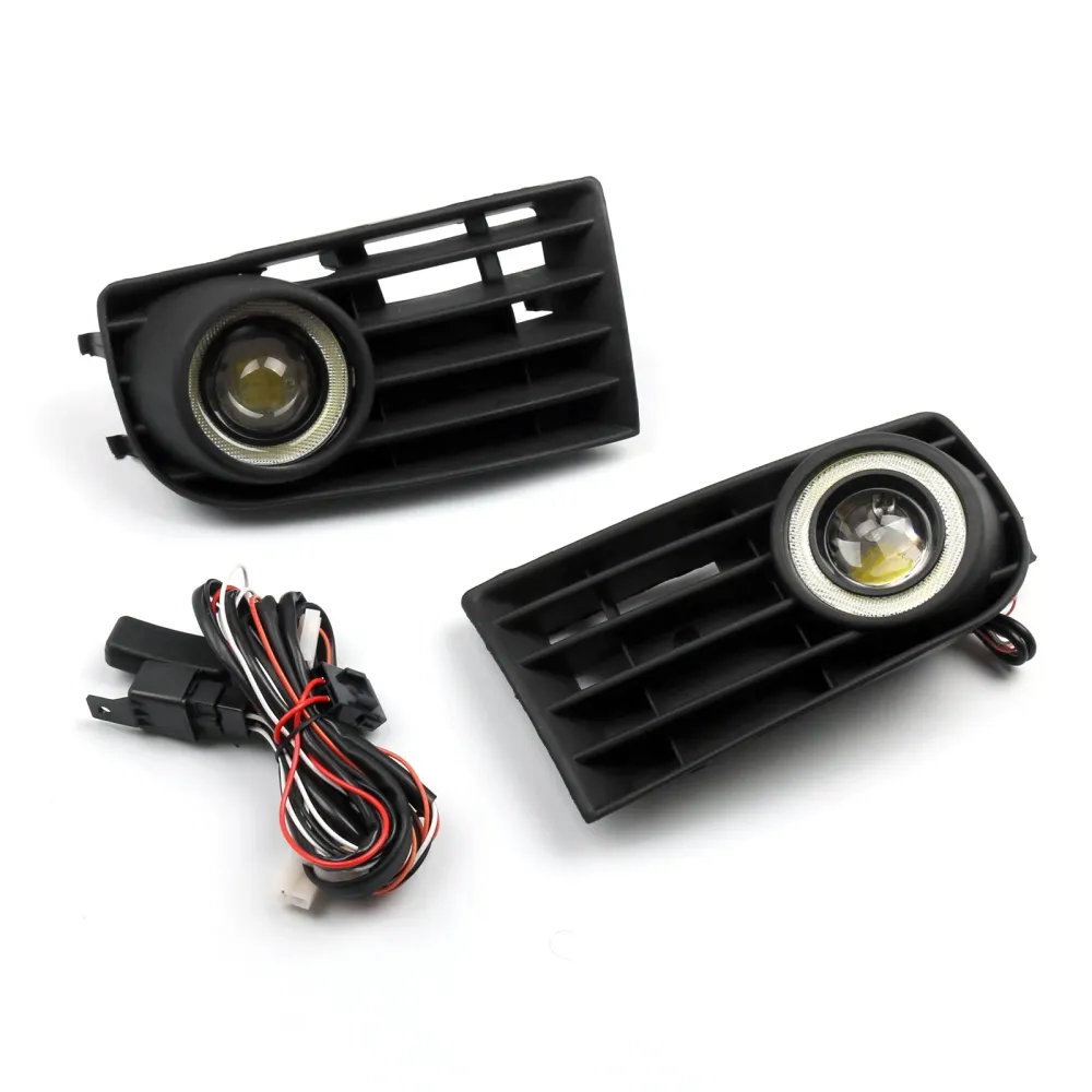 2 stk Front Angel Eyes Tog Lights + Grille VW Golf 5 MK5 Rabbit 2003-2009 Generisk