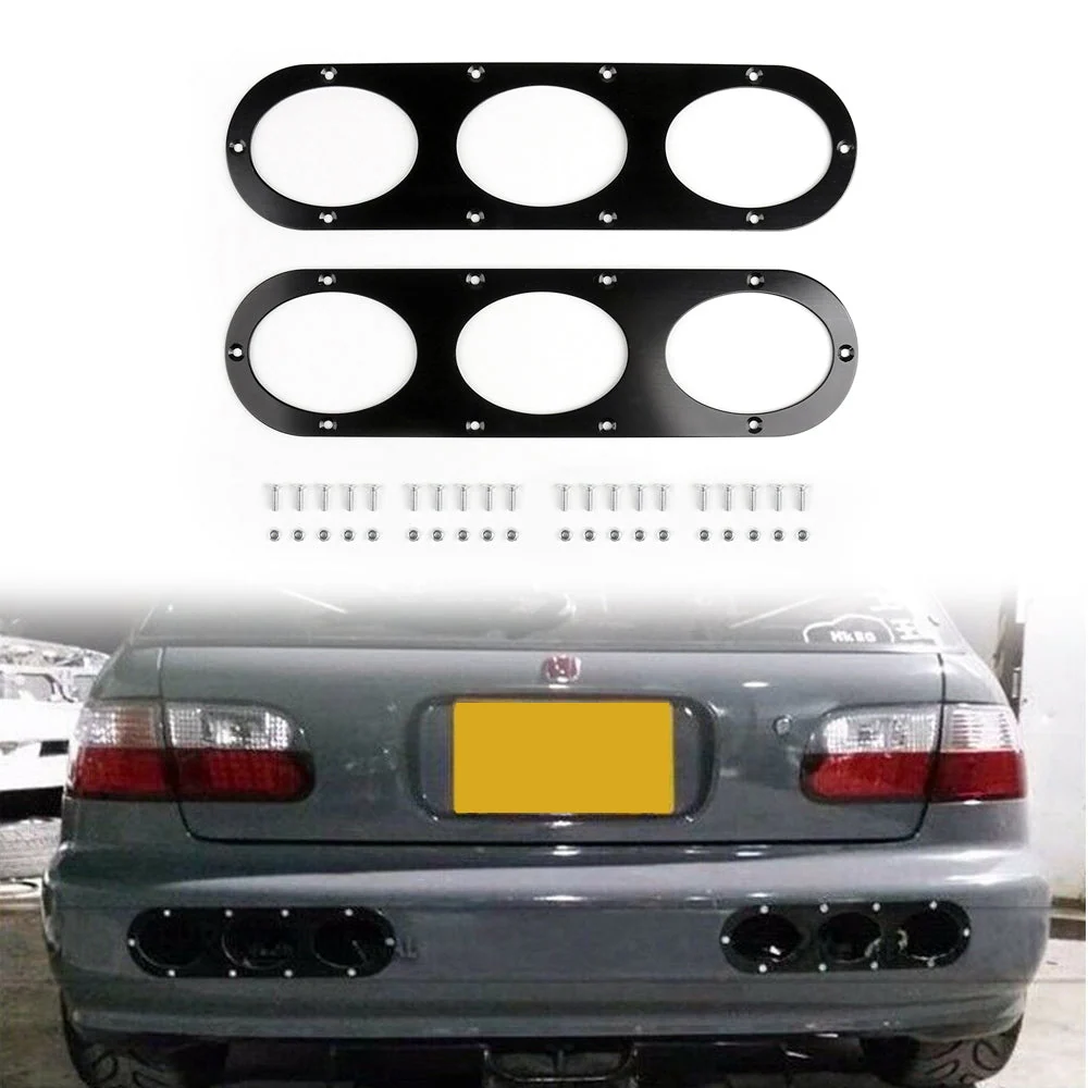 Diffusor Back Panel Race Bumper USA Air Aluminium Car Black Universal Diversion Generic
