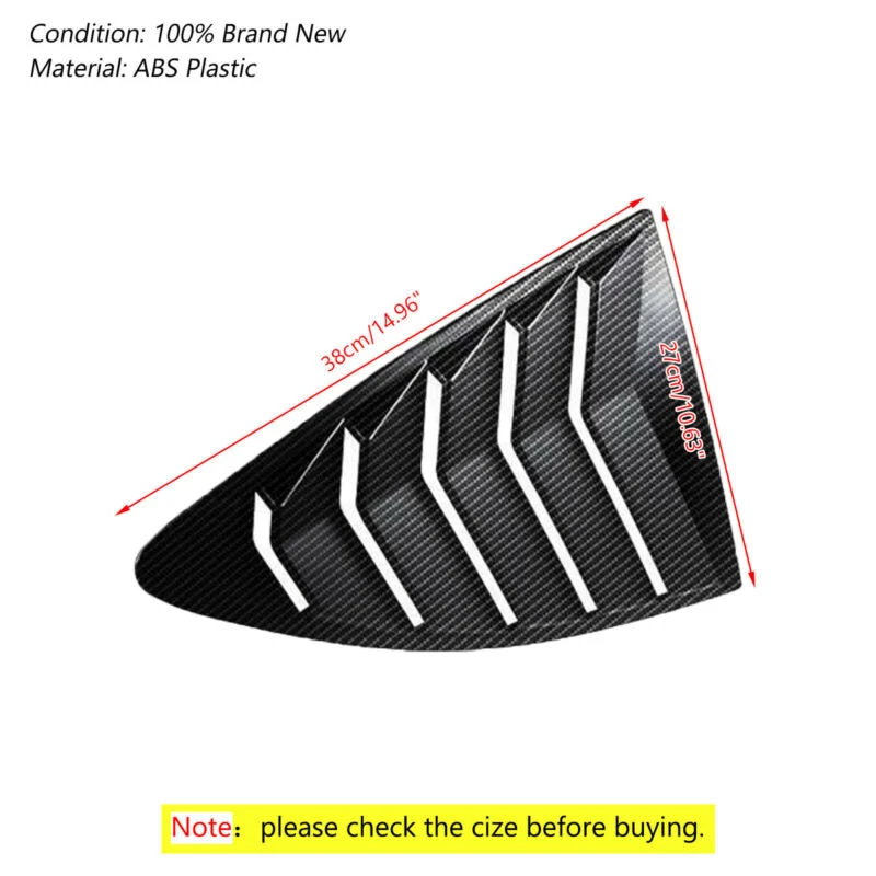 Karbon Side Window Louver 2013-2018 Scion FRS Subaru BRZ Toyota 86 GT86 Generic