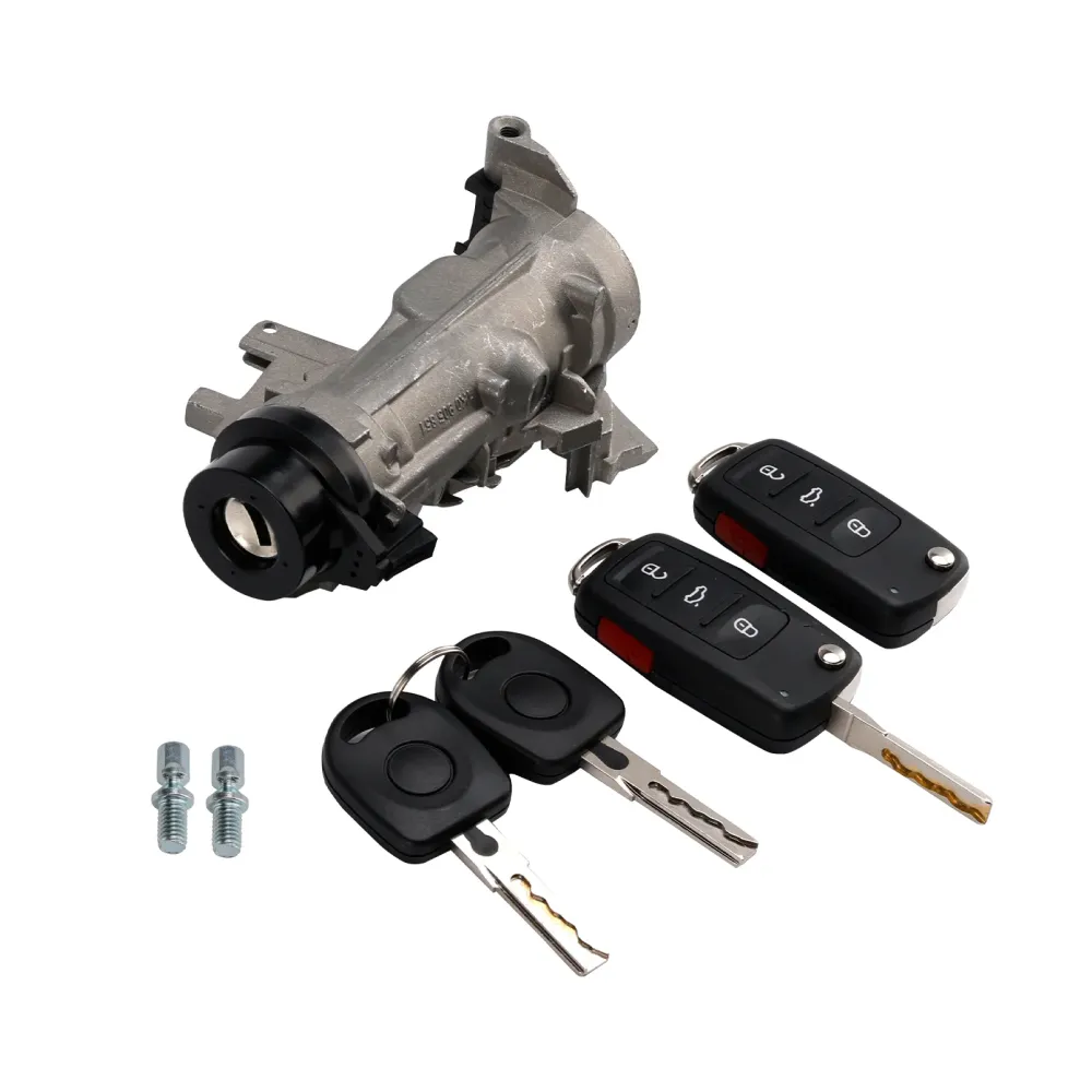 1K0905851B Ignition Switch Lock Cylinder W/2 -tast VW Jetta Golf EOS Rabbit