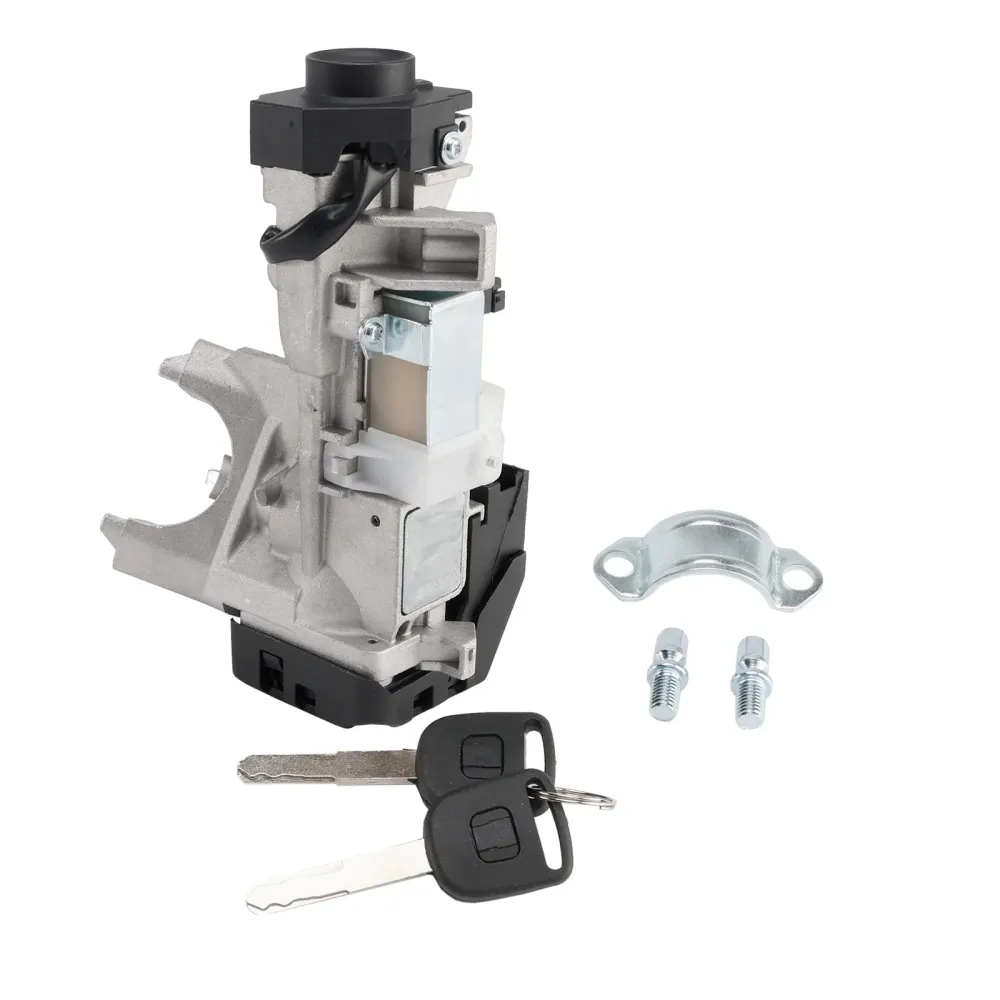2001-2005 Honda Civic 1.7L 1668cc L4 Gass Ignition Switch Lock Cylinder med 2 nøkler (med chip)