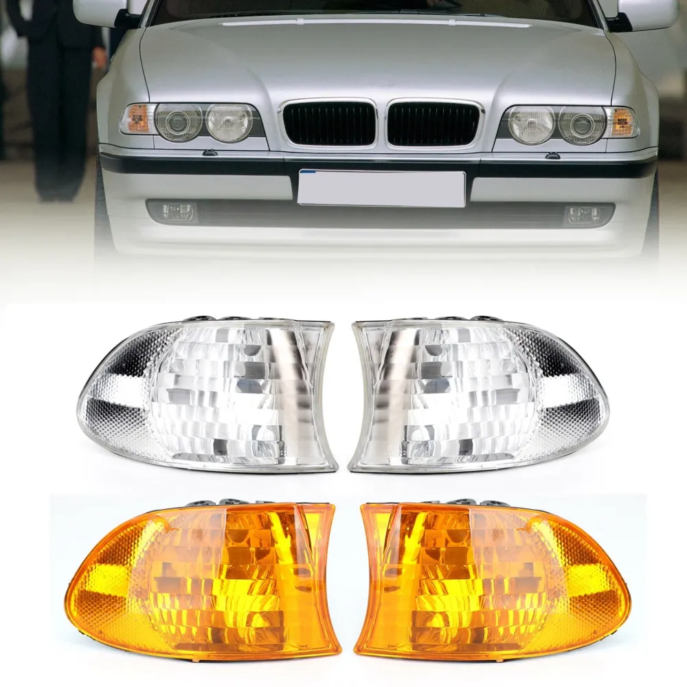 Hjørnelys parkeringslamper par BMW 7-serie E38 1999-2001 hvit generisk