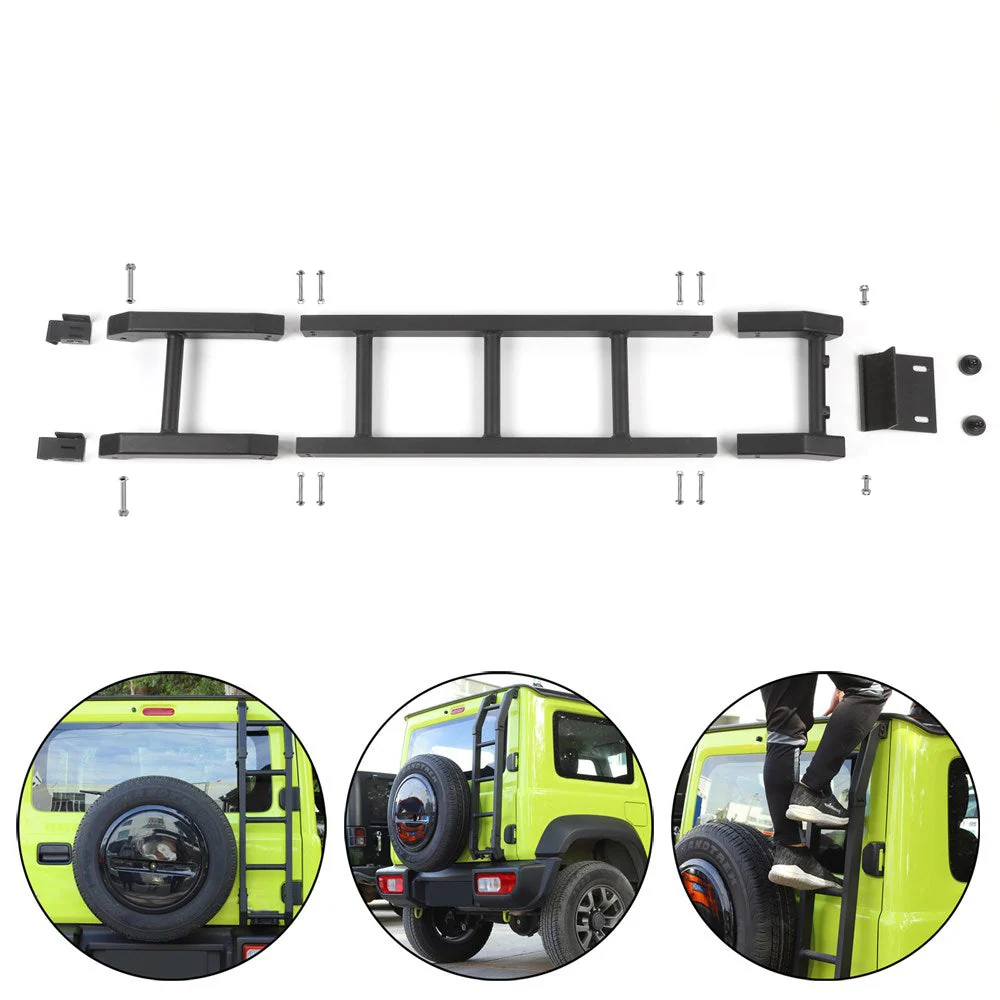 2019+ Suzuki Jimny Ny aluminiumsbil bak haledørstige klatring blk generisk