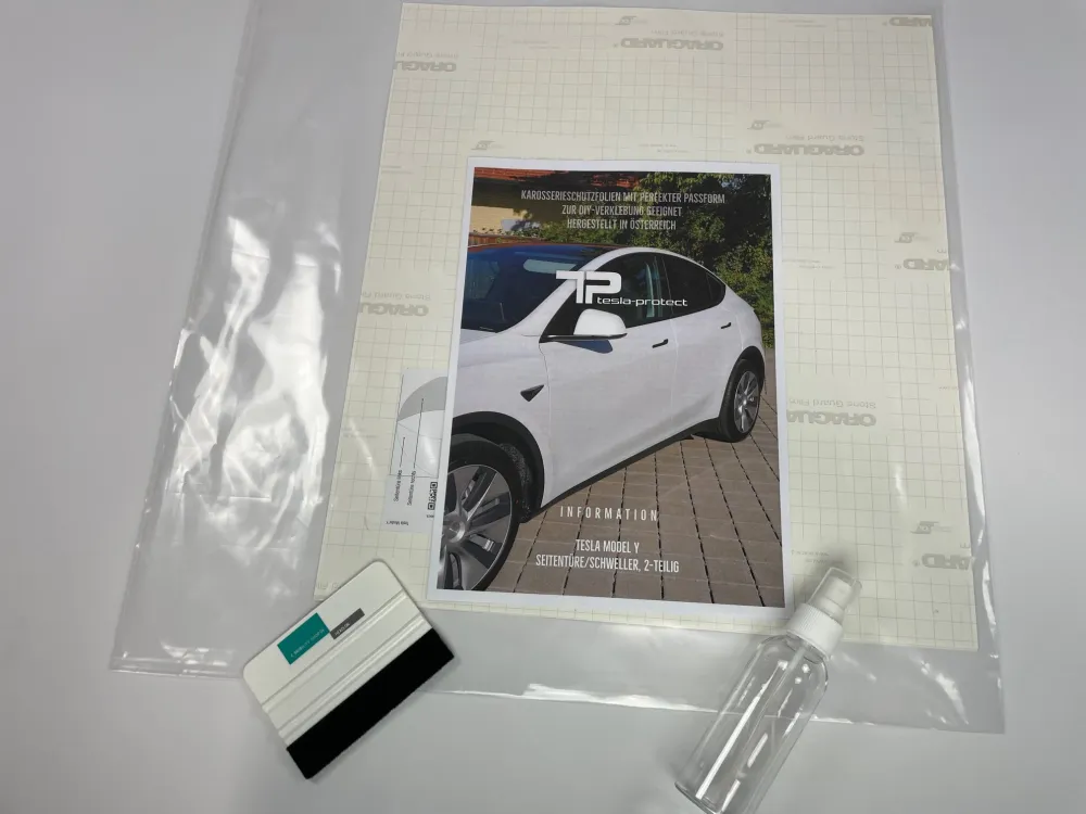 Tesla Model Y beskyttelsesfilm - sett med 2, terskler bak - PPF Paint Protection Film Tesla Protect