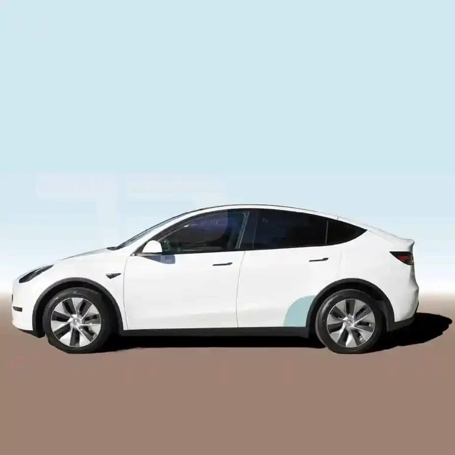 Tesla Model Y beskyttelsesfilm - sett med 2, terskler bak - PPF Paint Protection Film Tesla Protect