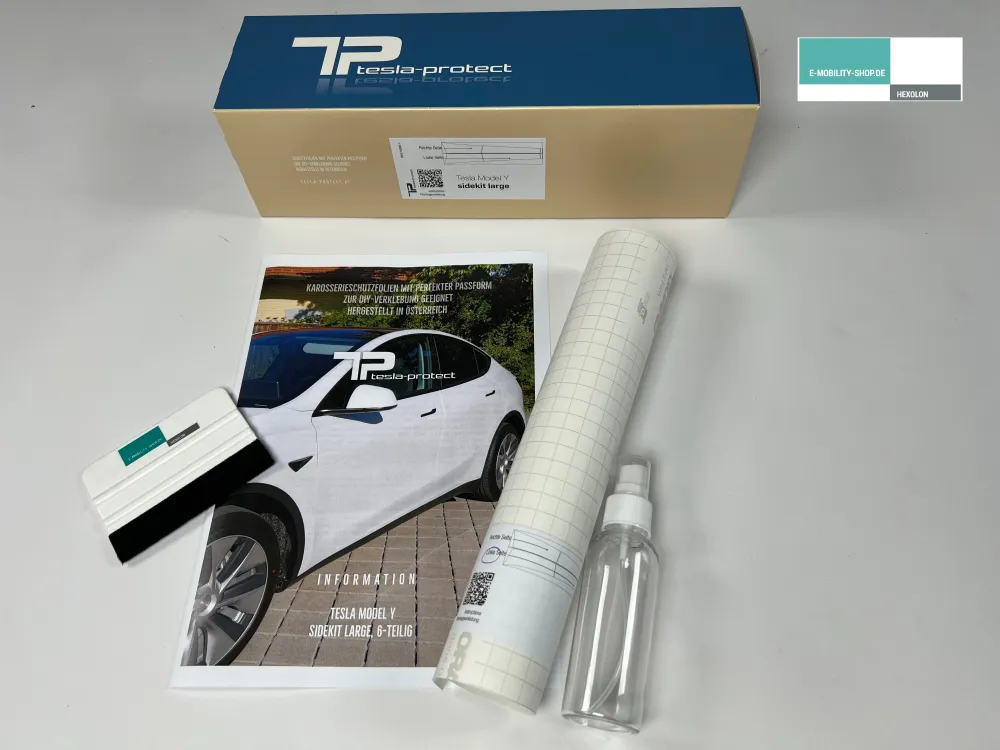 Tesla Model Y beskyttelsesfilm - sideskjørt - 6-delt sett - PPF malingsbeskyttelsesfilm Tesla Protect