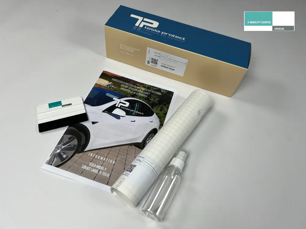 Tesla Model Y beskyttelsesfilm - sideskjørt - 6-delt sett - PPF malingsbeskyttelsesfilm Tesla Protect