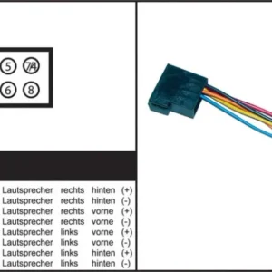ISO-adapter, Strøm, VW, Audi