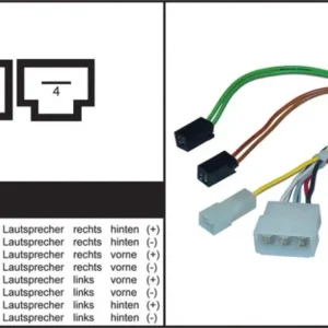 ISO-adapter, Subaru Justy ->95