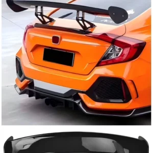 57" 145 cm universal Racing GT-stil Down Force bagasjeromsspoilervinge i blank svart