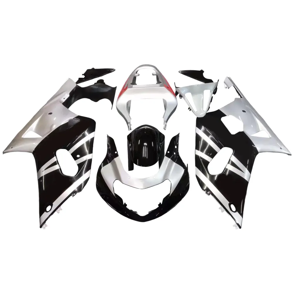 2001-2003 Suzuki GSXR 600 Amotopart Fairings Black & Silver GSXR Racing