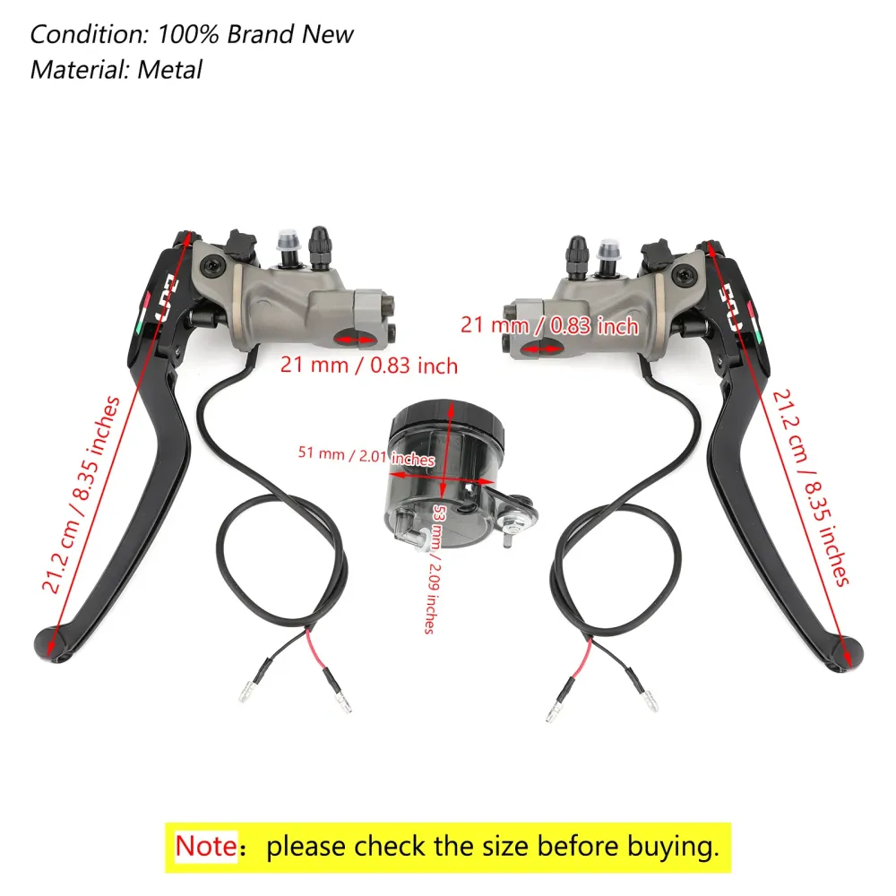 2001-2007 Suzuki GSX1400 1X Pair Brake Master Cylinder Generic