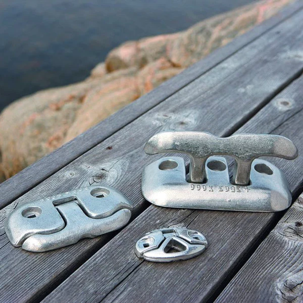 Dock Edge, Flip Up Pullert Aluminium, Bredde 22 cm