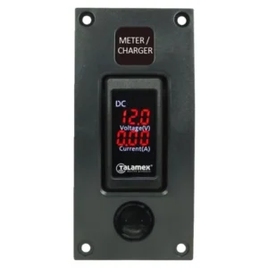 Talamex, Buet tilleggsvolt og amperemeter bryterpanel, 54 cm x 114 cm