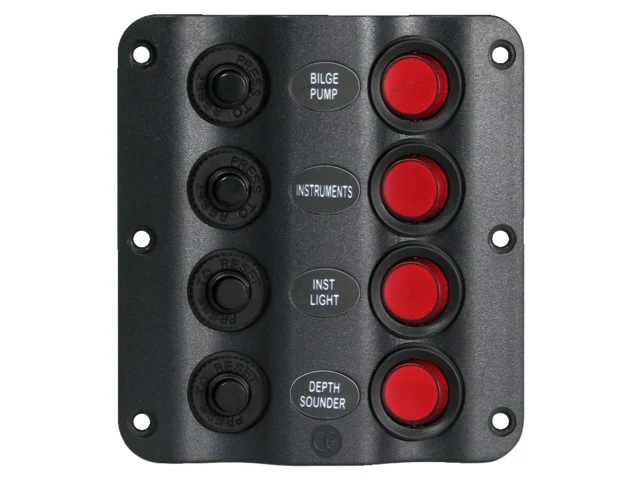 Talamex, Switch panel wave design 4 brytere 12V, 35A