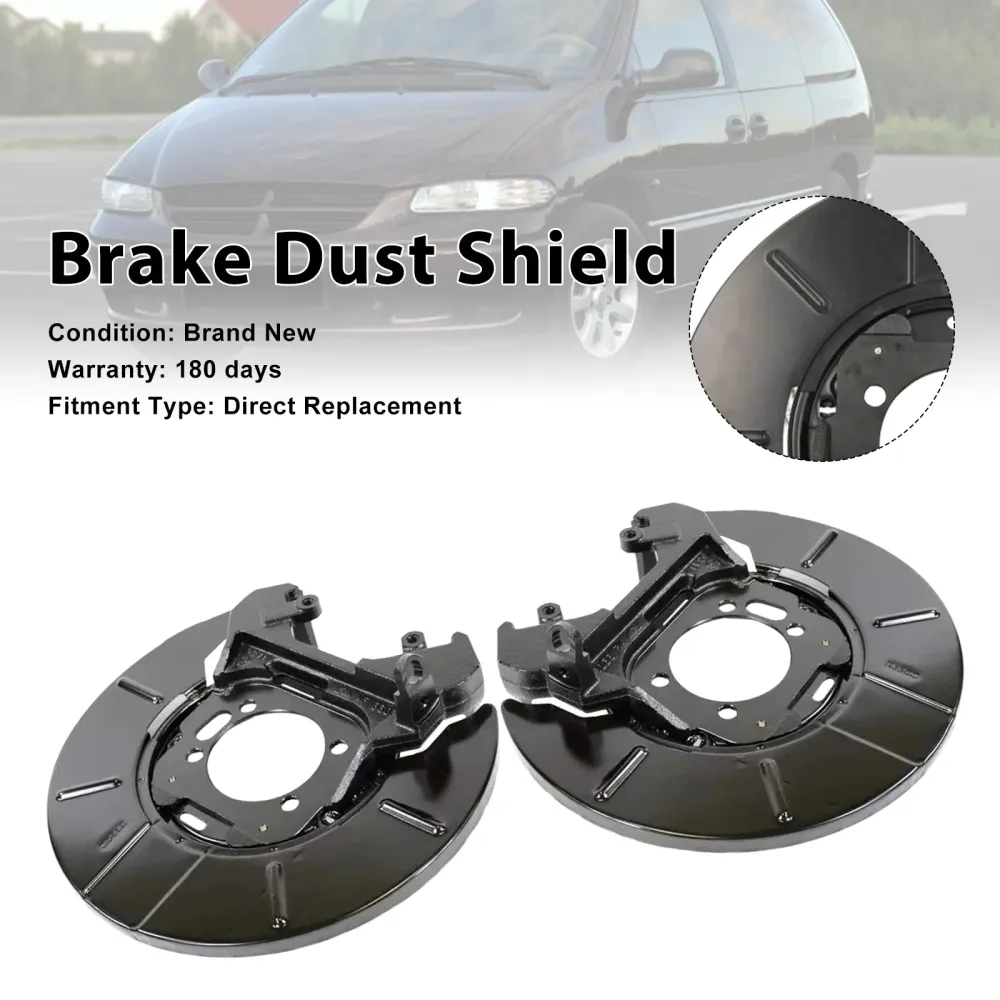 1996-2000 DODGE GRAND CARAVAN III 2PCS Rear Disc Brake Dust Shield Set 05019880AA