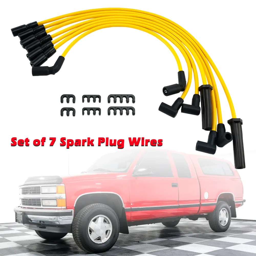 Set 7 Spark Plug Wires Chevrolet Express 1500 GMC K1500 1996-1998