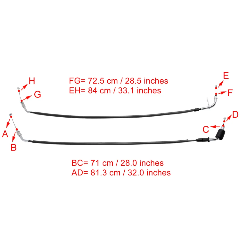 Gass kabeltråd Suzuki GSXR600 GSXR750 2011-2023 Svart