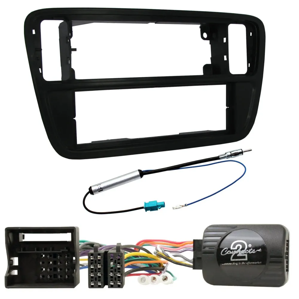 1-DIN KIT Mii, Citigo og oppover (matt svart)