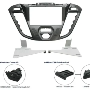 CT23FD39 2-DIN ramme Ford Transit Custom 2012-