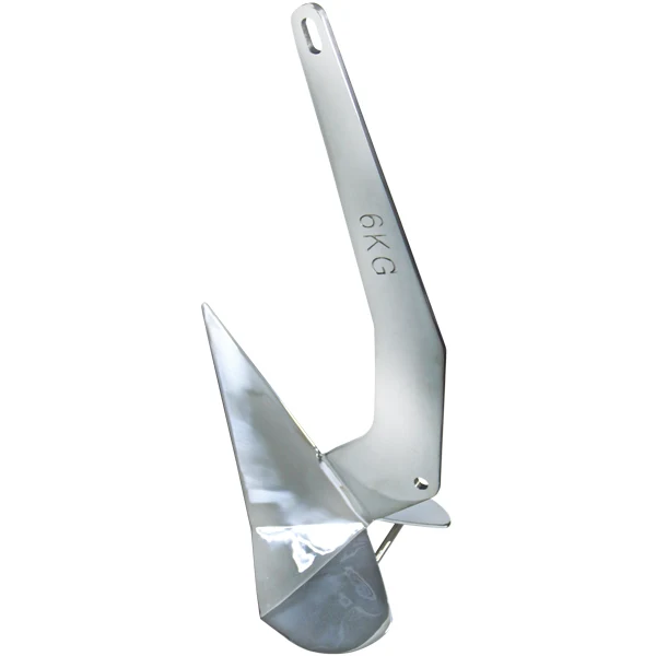 Deltaanker 16 kg 316 RF stål - båter 10-15 m, : 790 mm, B: 350 mm, C: 12 mm, D: 600 mm, E: 320 mm