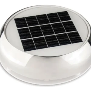 Marinco, 4" dag/natt solcellevifte - rustfritt stål, 2500mAh