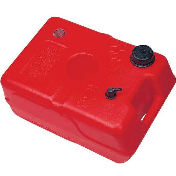 Nuova Rade, Drivstofftank 12L, RINA godkjent, HDPE, Ø 8 mm slangekobling med filter, 410 mm x 260 mm x 195 mm