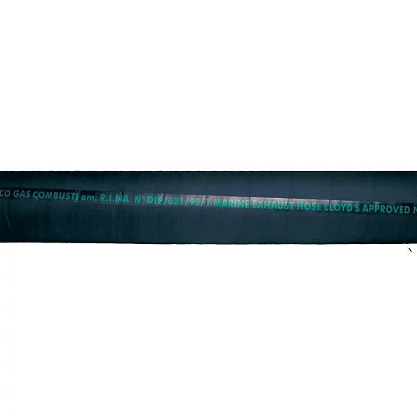 Eksosslange 38mm 5m, Stålspiral, Canvas innsats, RINA-godkjent, -30º til +100º C, 3,0 bar, 20,0 bar, 48 mm Ø
