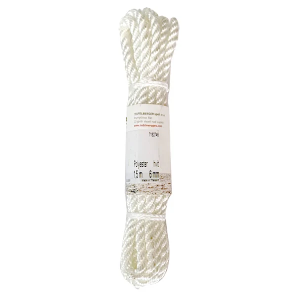 Robline, Fenderline 3-lags marine 2-pakning, 6 mm x 1,5 m