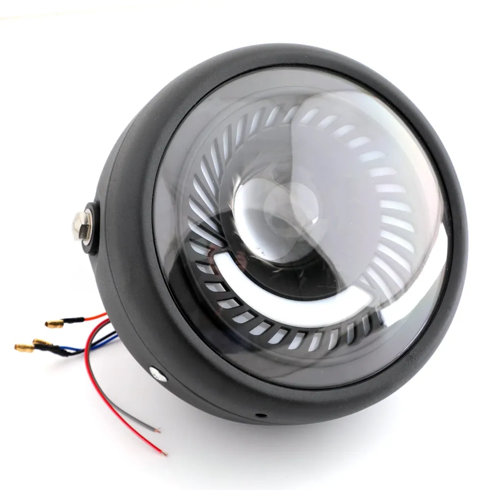 6.5 '' Motorsykkel Universal Blue/White LED -frontlys Cafe Racer Custom Generic