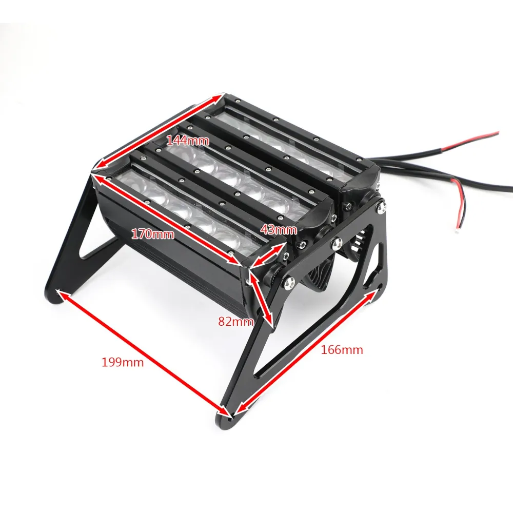 3 rad Modifisert LED-lyskasterhodelykt Honda MSX125/SF GROM 125 2013-2019