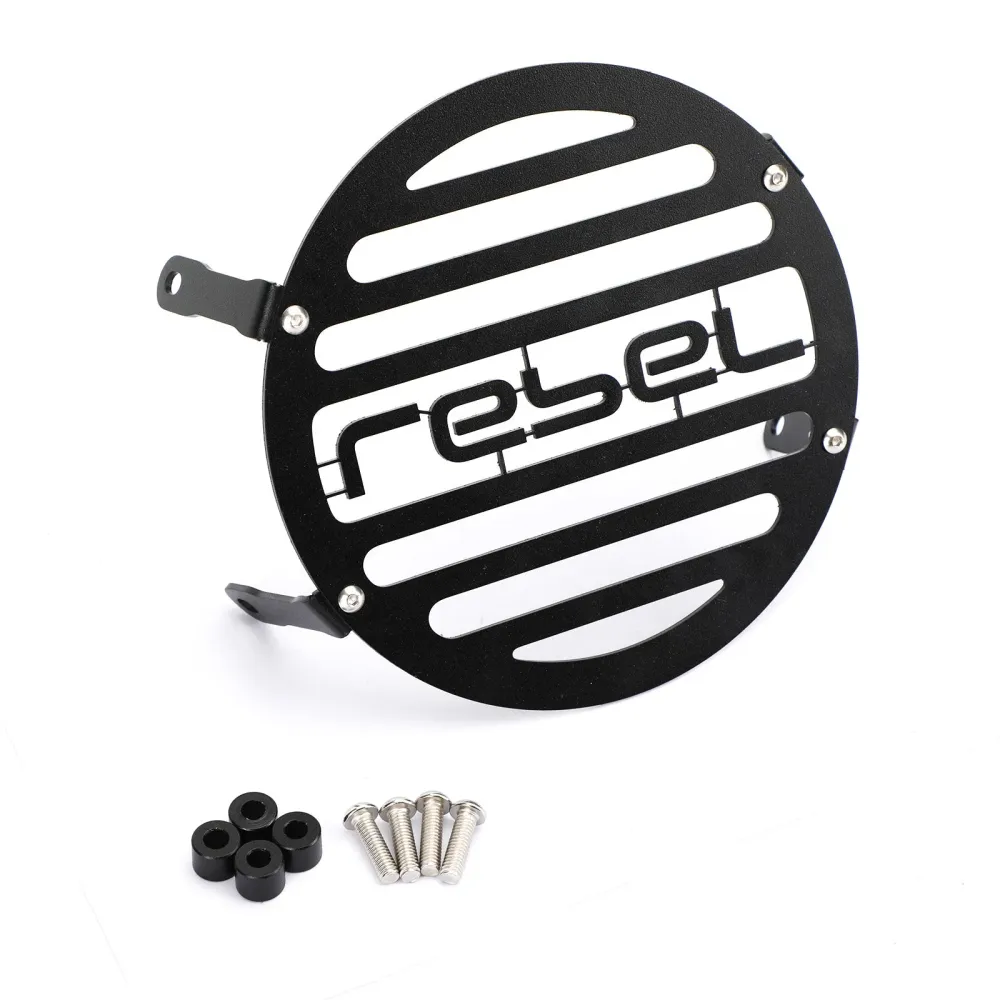 Svart frontlys dekke vakt grill passer Honda Rebel CMX 500 300 19-2020 generisk