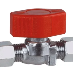 Talamex, gassventil kompresjon 8 mm x 8 mm, messing (1 stk) - 8 mm kobberrør