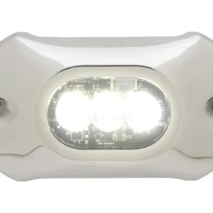 Attwood, Undervannslys LED 4.0 hvit, 12-24 VDC, Lavprofil, Rustfritt stål