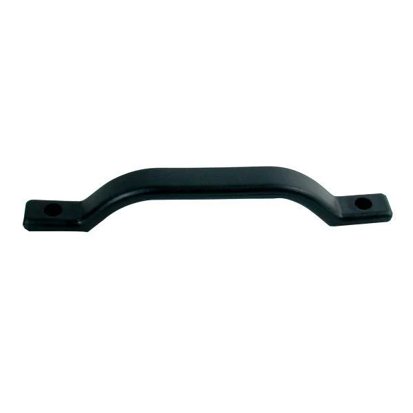 Håndtak plast svart, 243 mm (Bredde: 23,5 mm, Hull Ø: 6,2 mm, Hullavstand: 203 mm, Høyde: 39 mm)