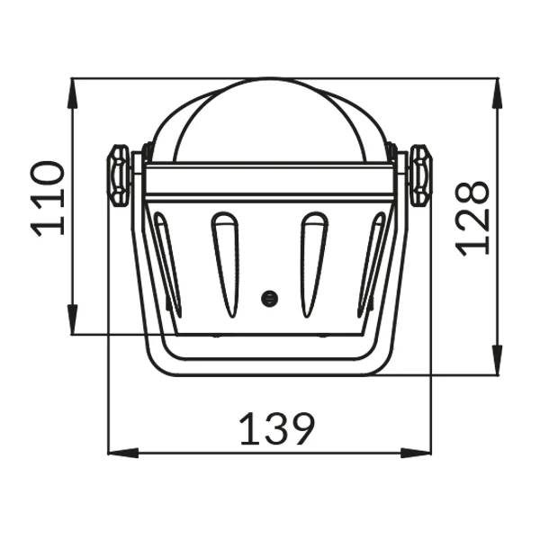 Riviera, Kompas Artica m/brakett, 2 ¾”, hvit/svart, Ø 70 mm, 12V, Solas godkjent, MED 2014/90/EU