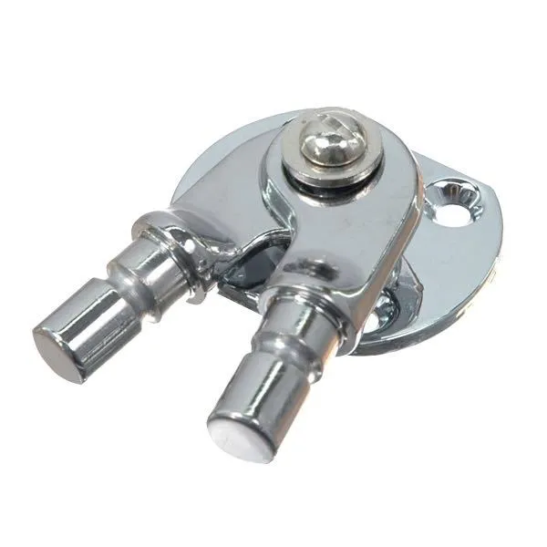 Dekselbrakett RF side 2 kleshengere, Rustfritt stål, 54x43 mm, Ø 18/13 mm