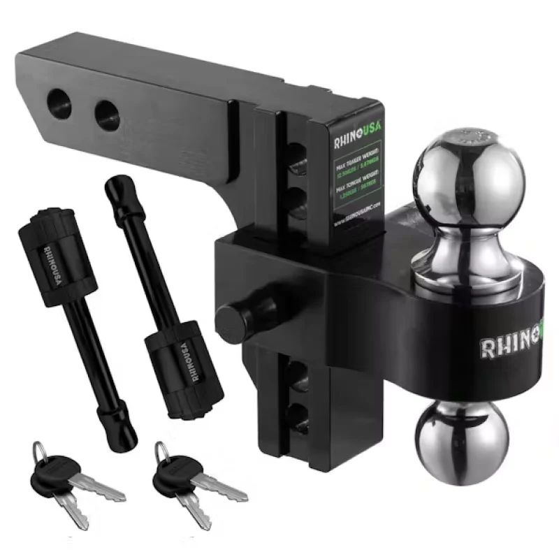 Rhino USA 10In Heavy Duty Drop Hitch - 2In (Black)