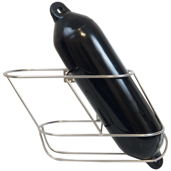 1852, Fenderholder vinklet venstre 2 fendere, maks Ø175mm, AISI 316, Ø 8mm