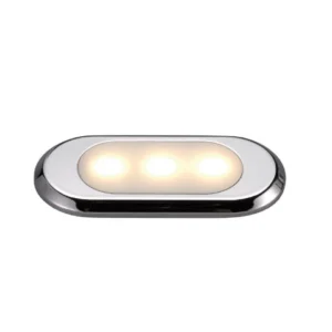 Talamex, LED-kuponglys Oculus, varmhvitt lys, 12V DC, IP67, 80 mm x 37 mm x 5 mm
