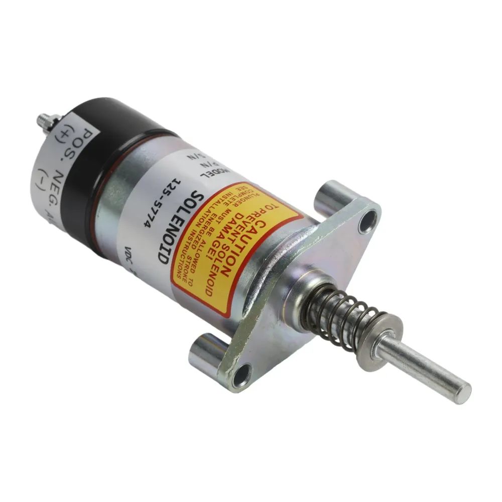 125-5774 24V Drivstoffavslutt solenoid Caterpillar 3204 3304 3304B 3306 3306B