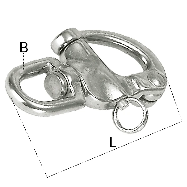 1852, Lap krok med svivel, 87mm, AISI 316, 2000 kg