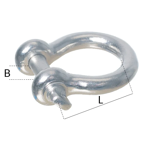 1852, Lyre sjakkel RF, 12mm, AISI 316, 6000 kg bruddstyrke