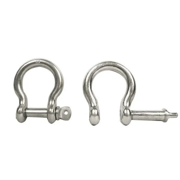 1852, Lyre-sjakkel m/fangstift RF, 5mm, AISI 316, 1000 kg bruddstyrke