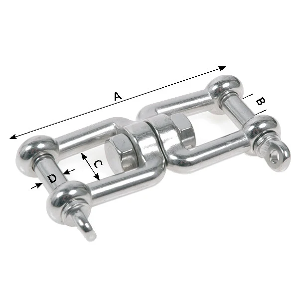 1852, Svinggaffel RF, 6mm, 66mm , 12mm B, 11mm C, M6